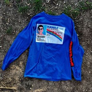 superbad McLovin Hawaii blue long sleeve
